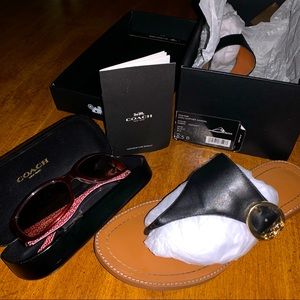 Coach Lesli Leather Sandals and Shades